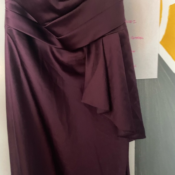 dark purple strapless formal dress - Picture 3 of 5